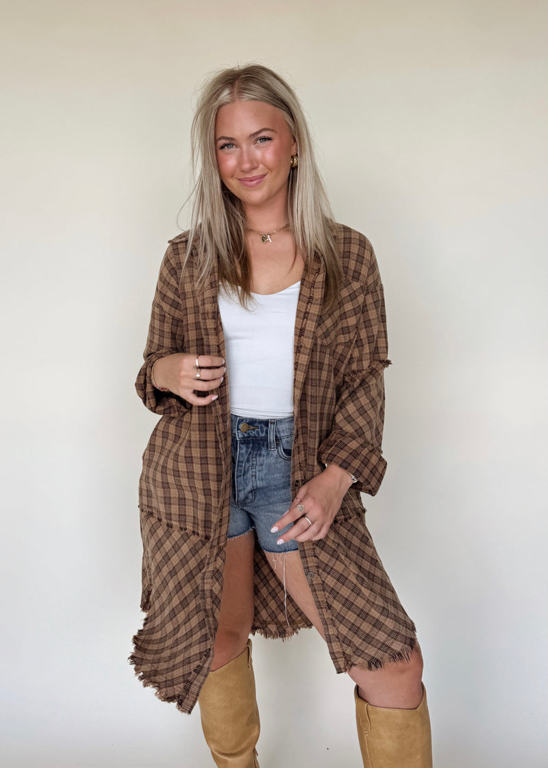 Cold Brew Plaid Tunic/Dress