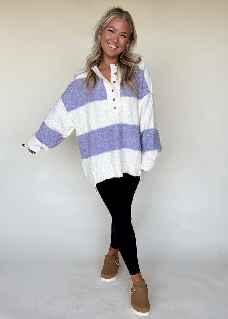 Lavender Henley Sweater