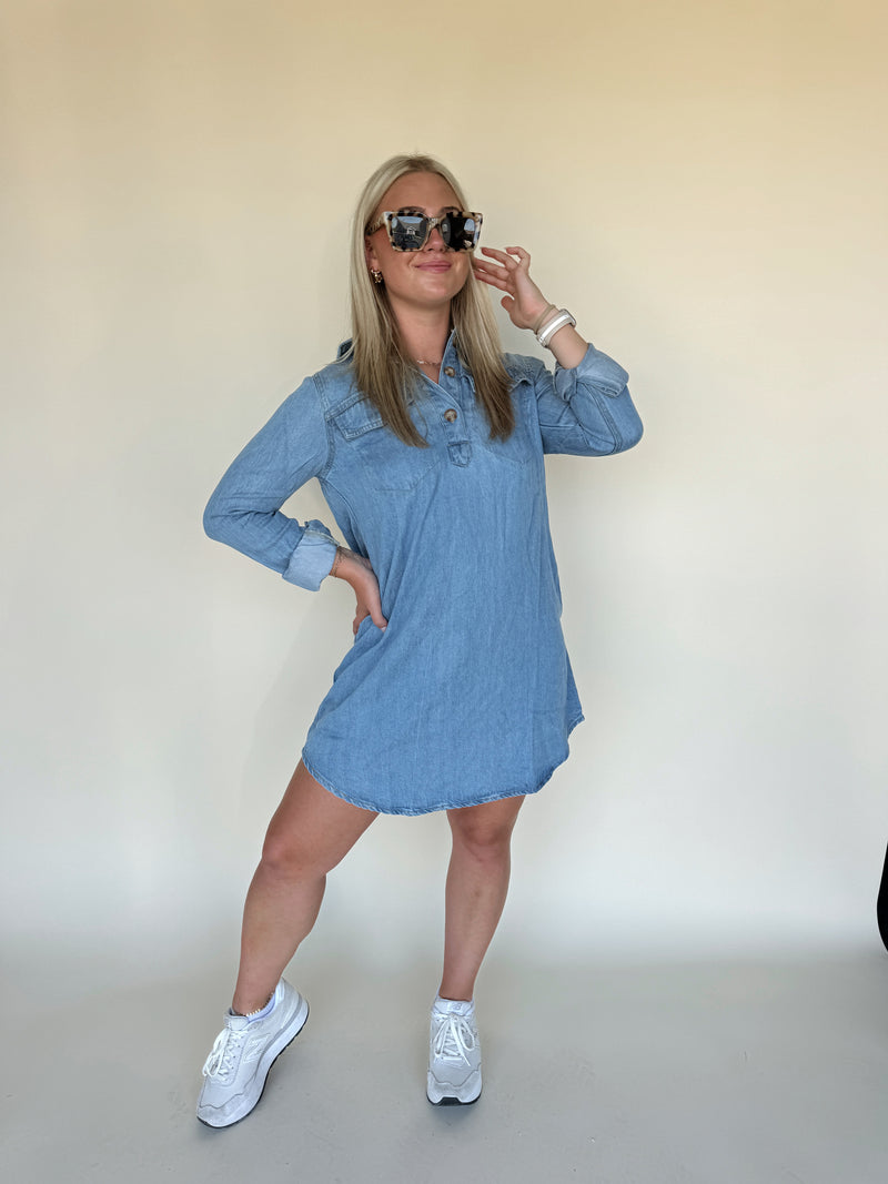 Avery Denim Shirt Dress