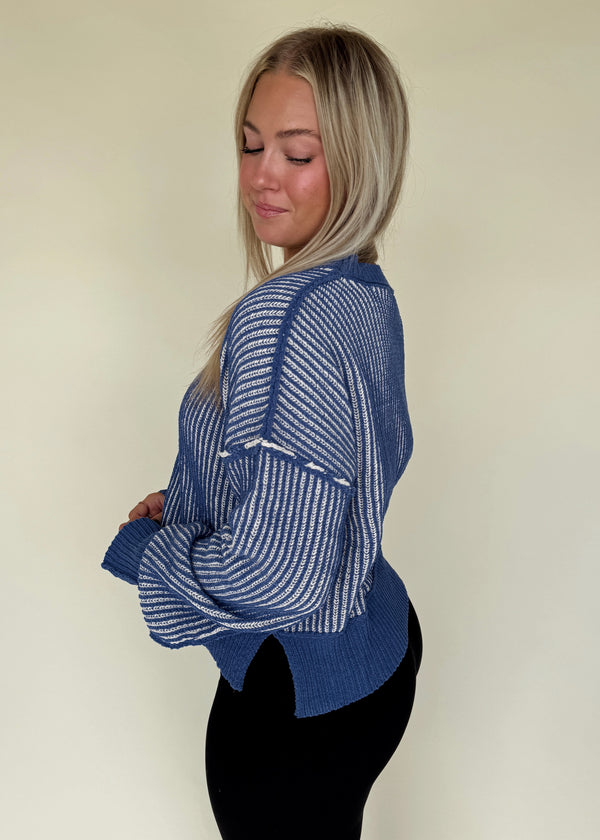 Raeley Sweater- Cobalt