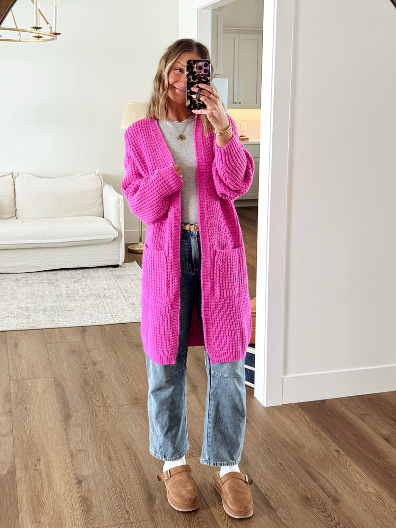 In Winter We Wear Pink Cardi