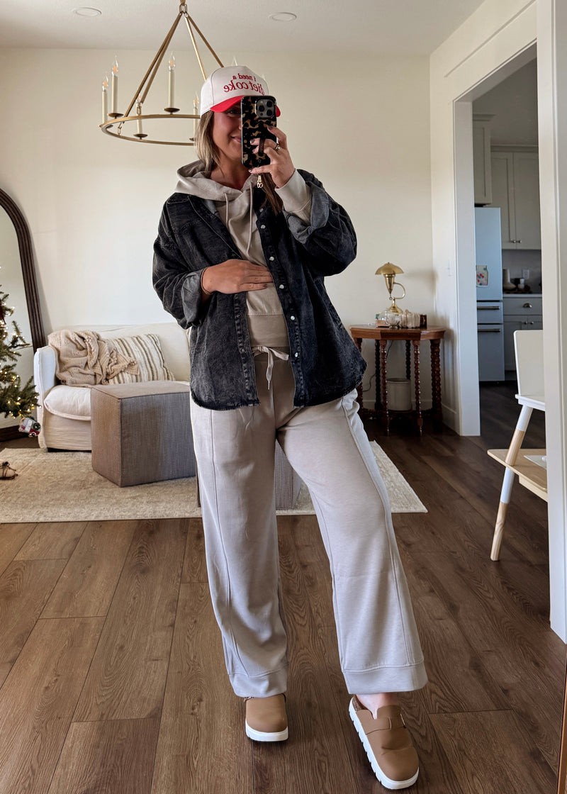 Comfort Season Pants- Light Mocha