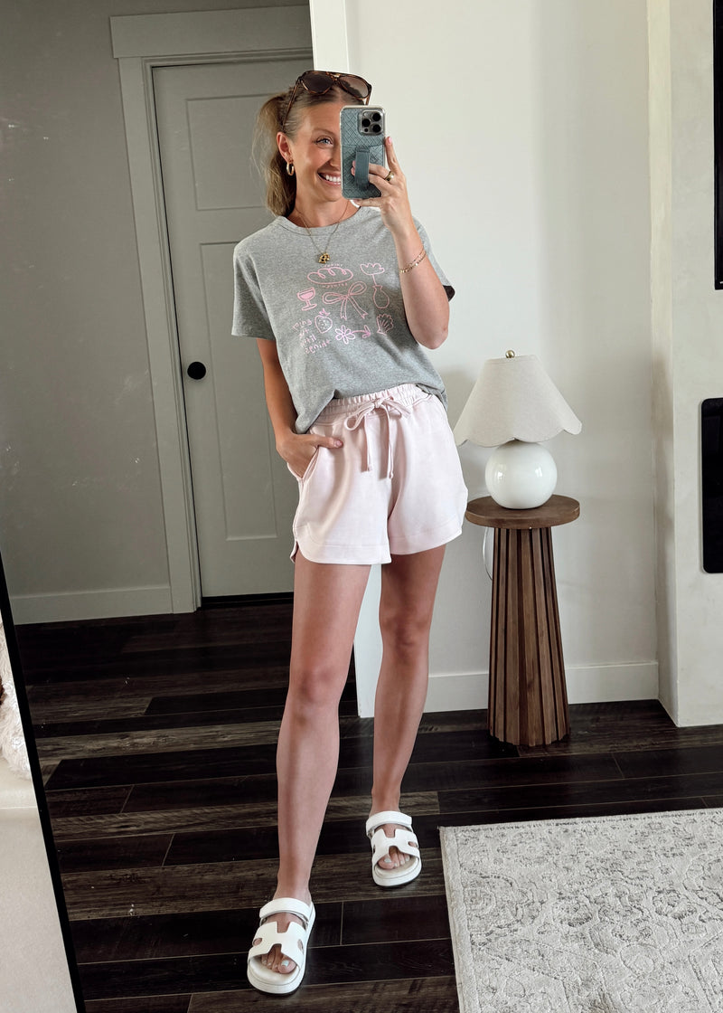 Cloud Tulip Shorts- Blush