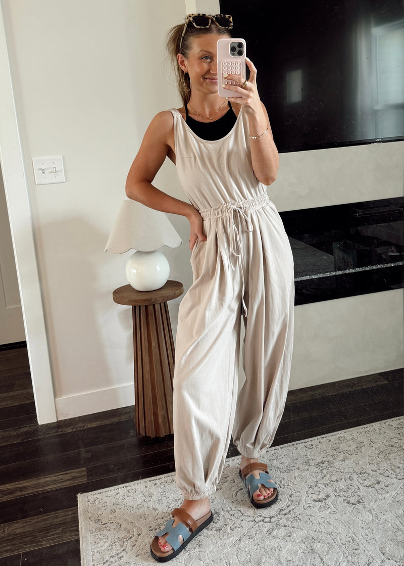 Janie Jumpsuit-Oatmeal