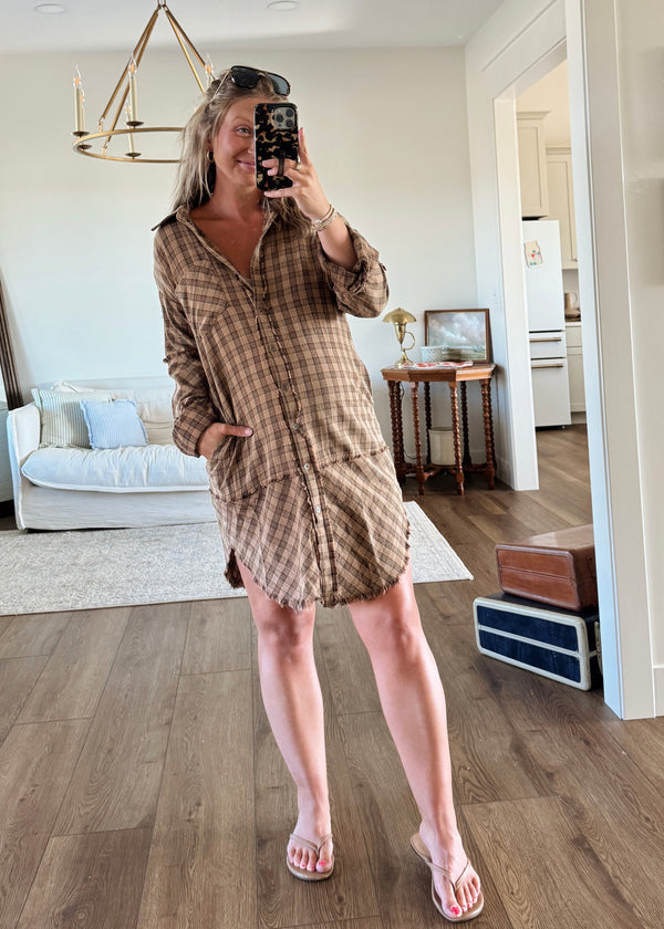 Cold Brew Plaid Tunic/Dress
