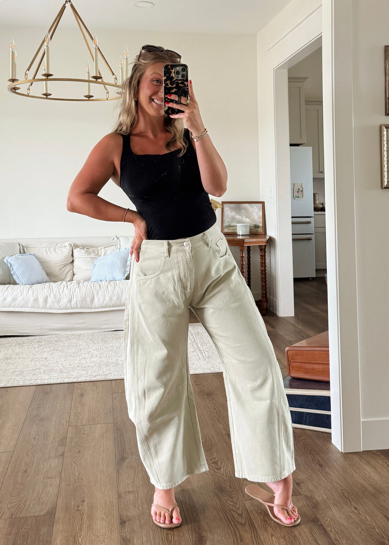 Sage Barrel Jeans