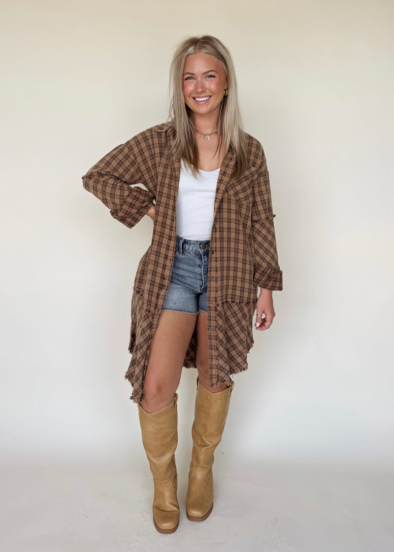 Cold Brew Plaid Tunic/Dress