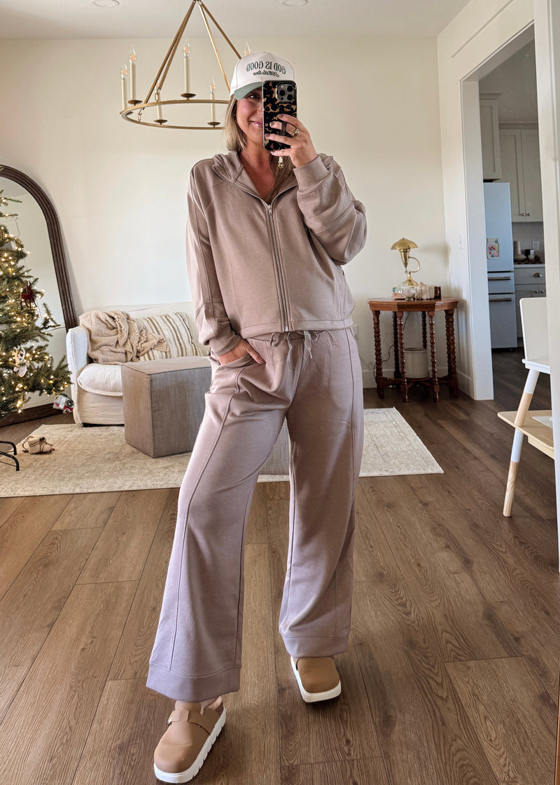 Comfort Season Pants- Cocoa