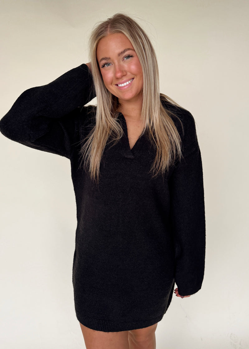Stella Sweater Dress- Black