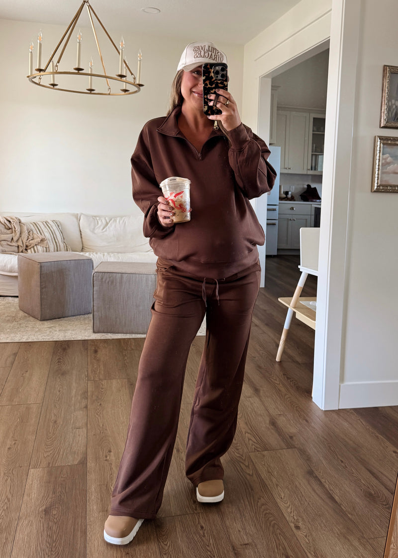 Comfort Season Sweats-Brown