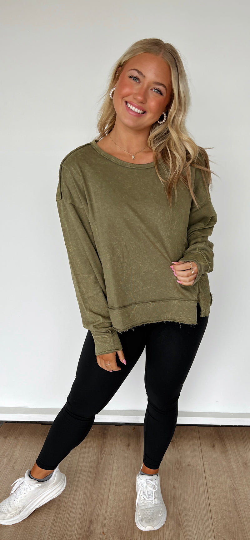 Maddie Pullover- Olive