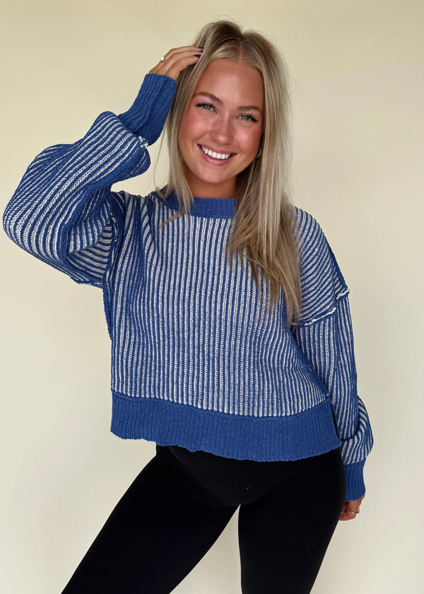 Raeley Sweater- Cobalt