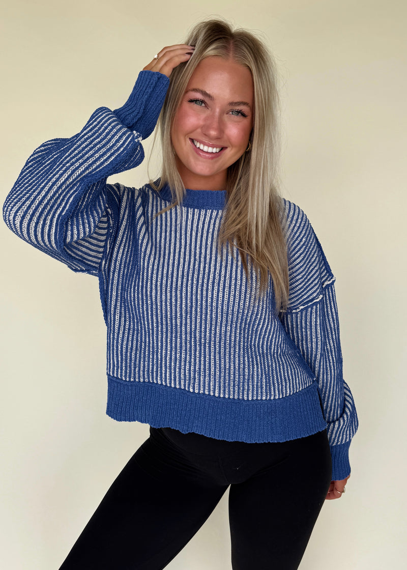 Raeley Sweater- Cobalt