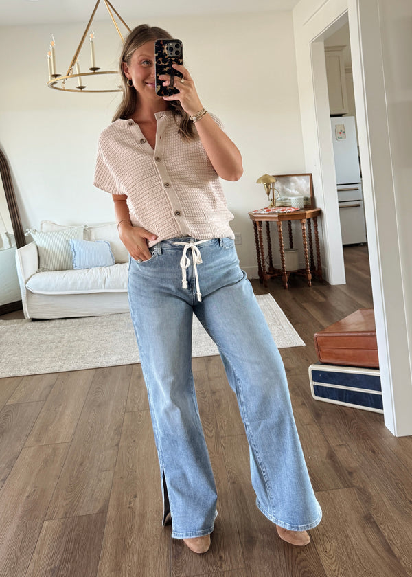 Layne Button Knit Top