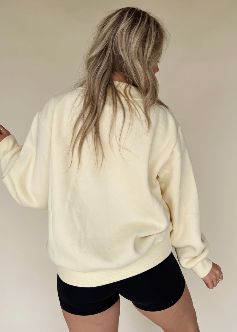 Hattie Mockneck Sweatshirt-Butter Yellow