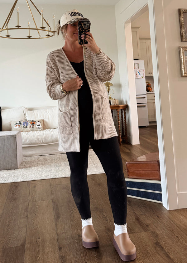 Joie Waffle Cardi-Cream