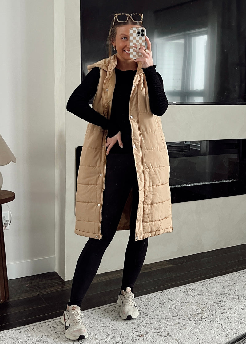 Quin Longline Puffer Vest