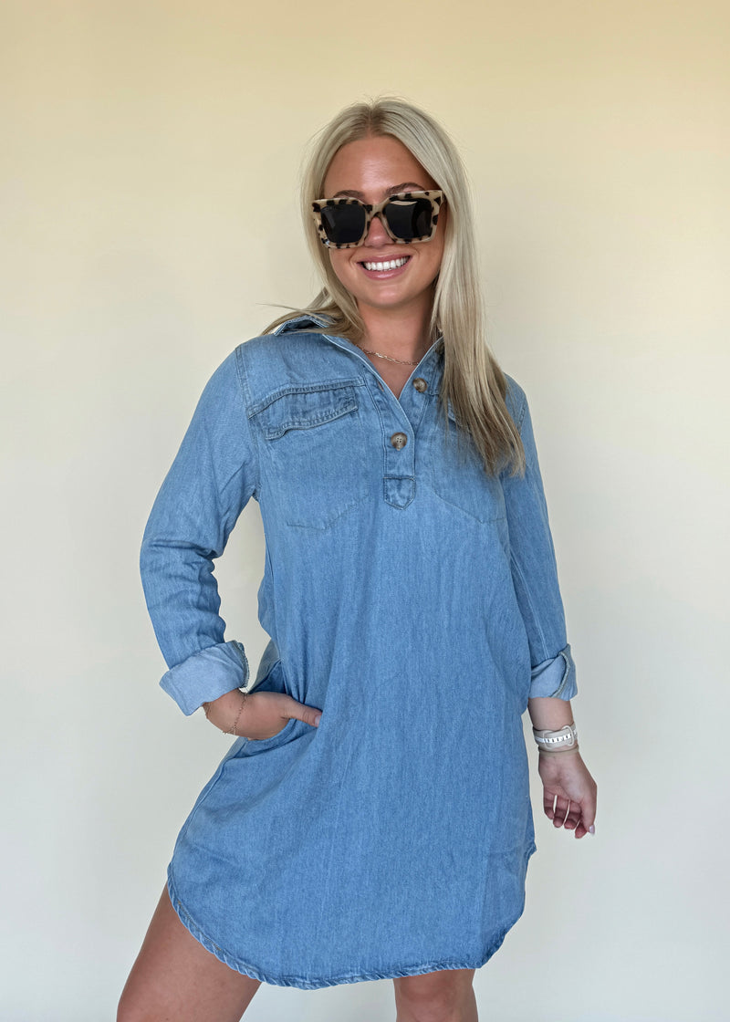 Avery Denim Shirt Dress