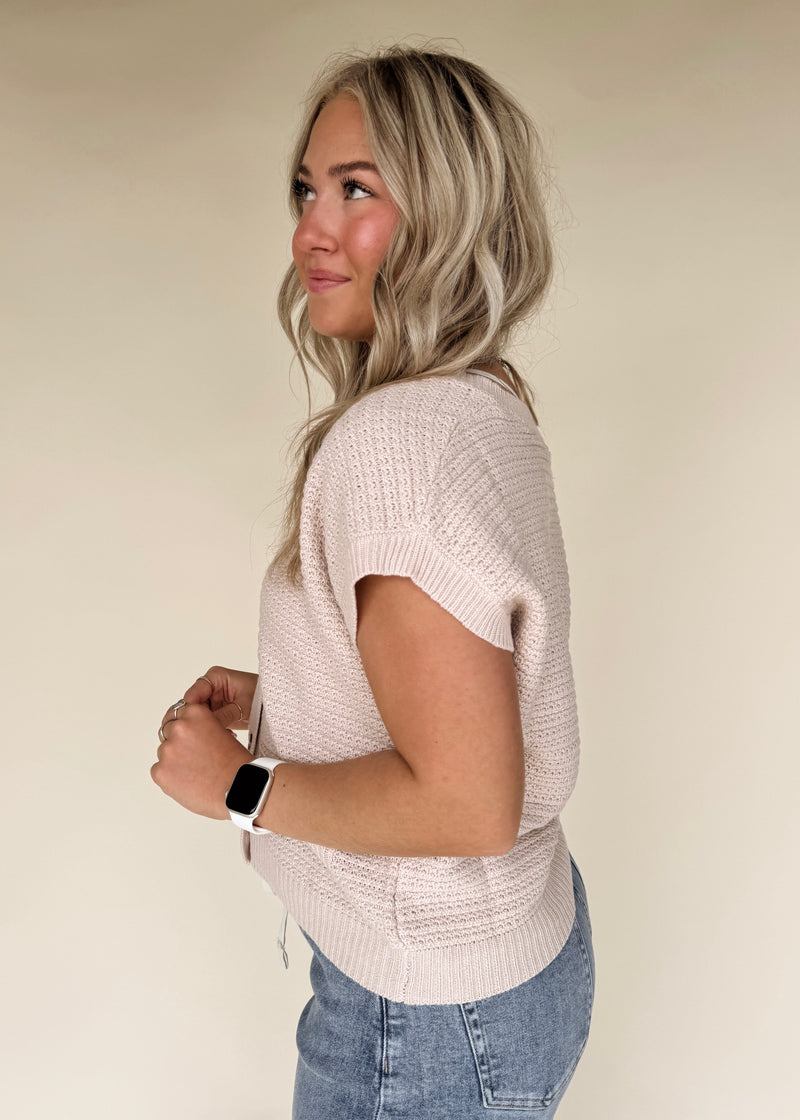 Layne Button Knit Top