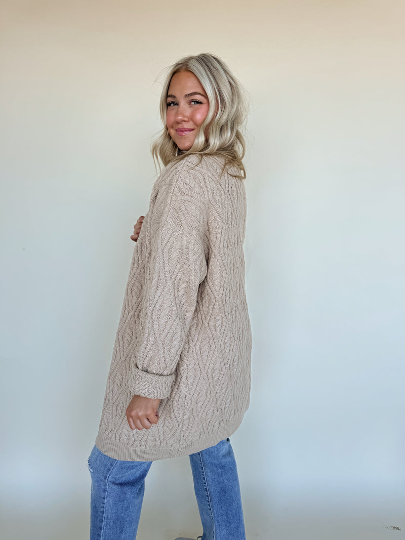 Cassie Cableknit Cardi