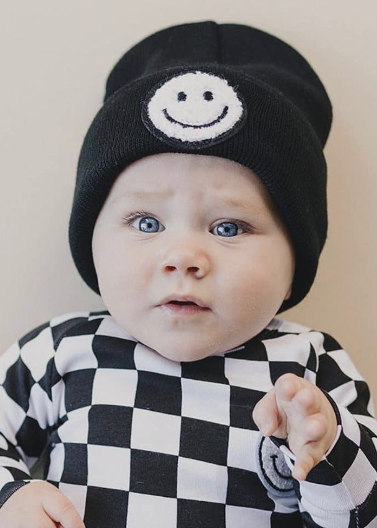 Smiley Beanie- Black