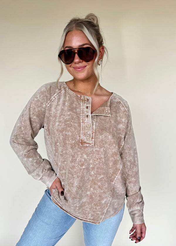 Henley Button Top