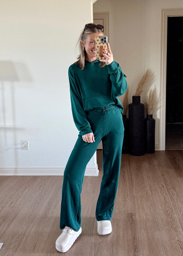 Comfy Soul Pants-Forest Green