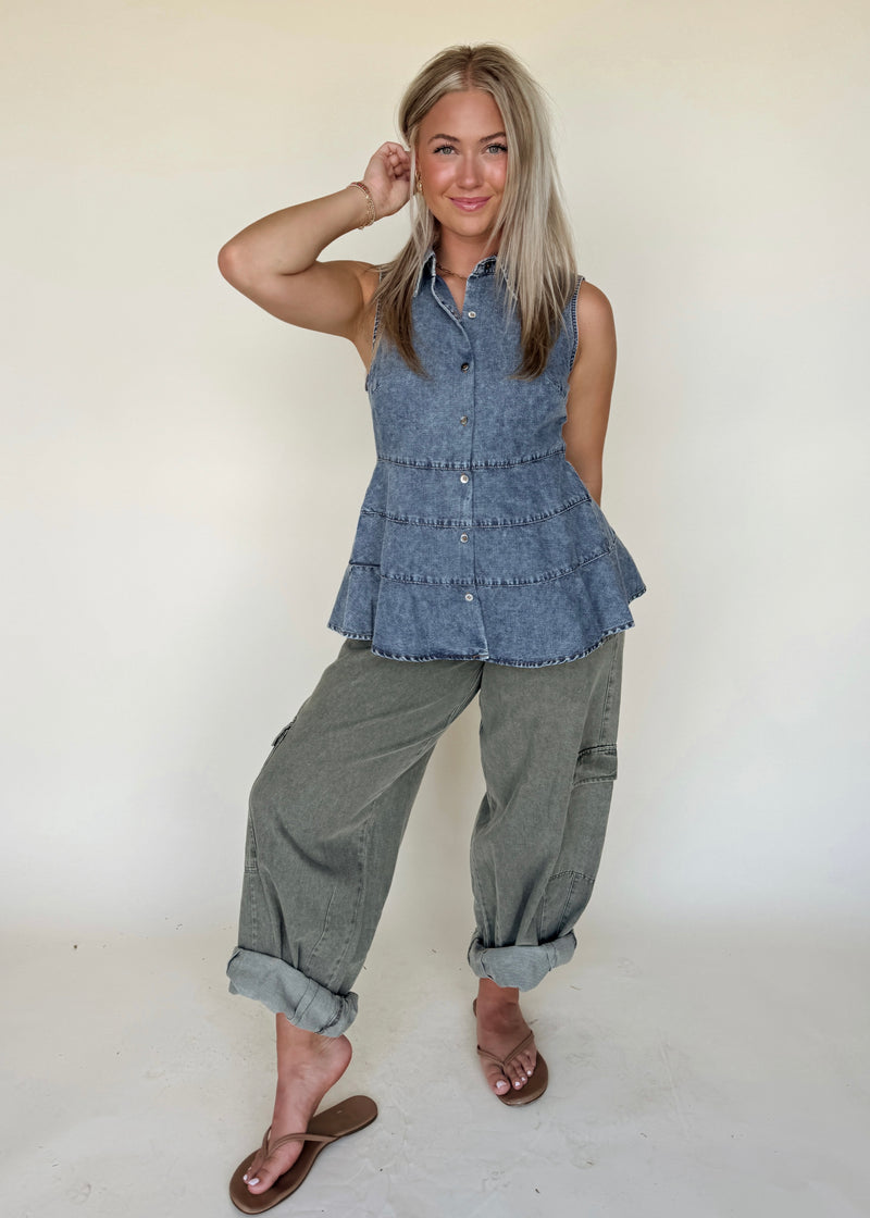 Maeven Denim Tank