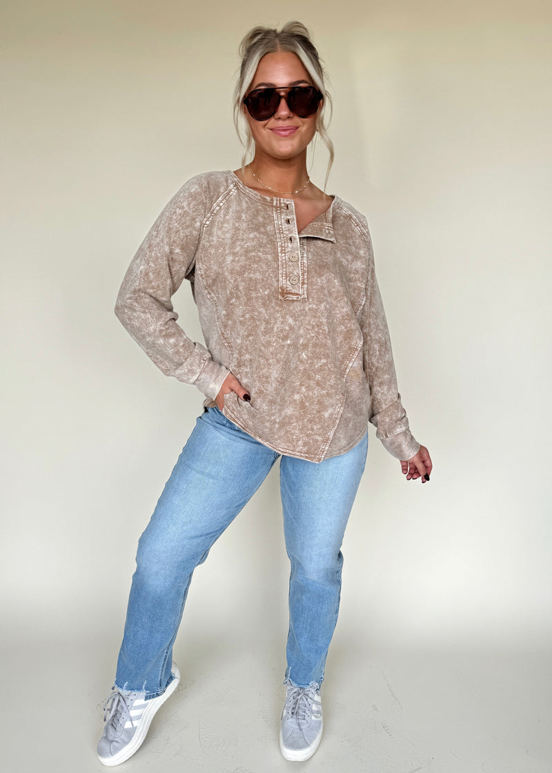 Henley Button Top