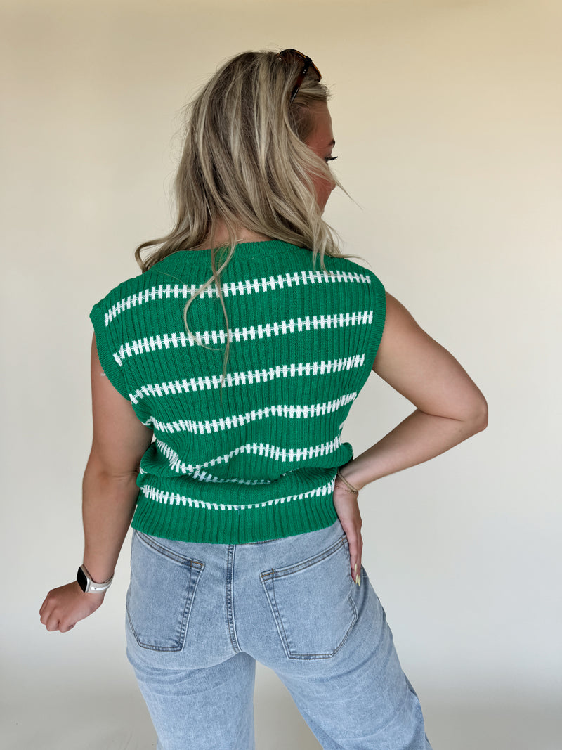 Sunday of Summer Knit Tank-Green