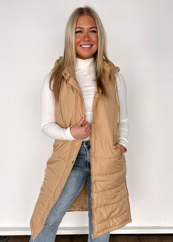 Quin Longline Puffer Vest