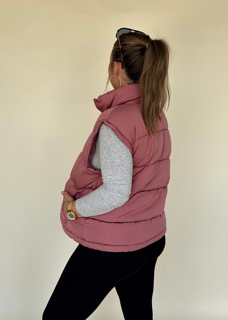 Mauve Puffer Vest