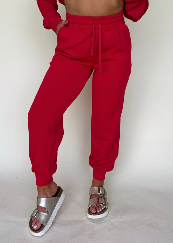 Cloud Joggers-Cherry Red