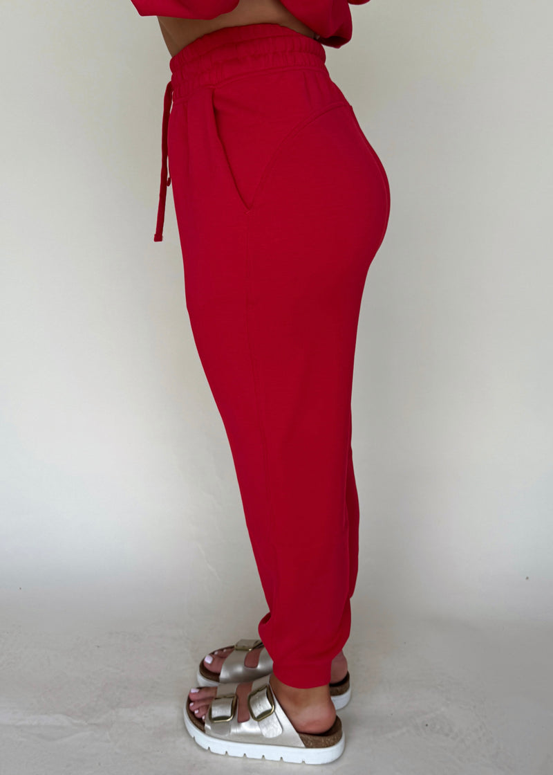 Cloud Joggers-Cherry Red