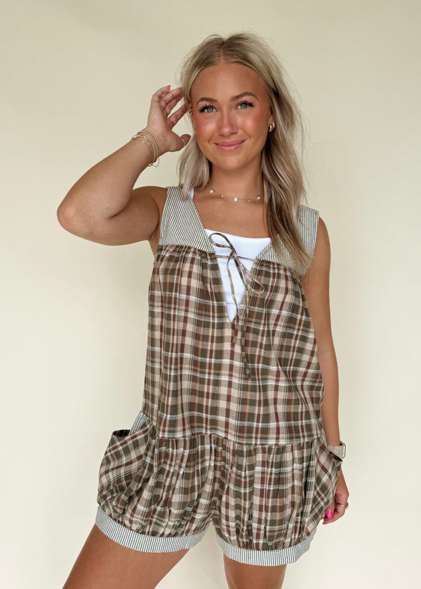 Palmer Plaid Romper