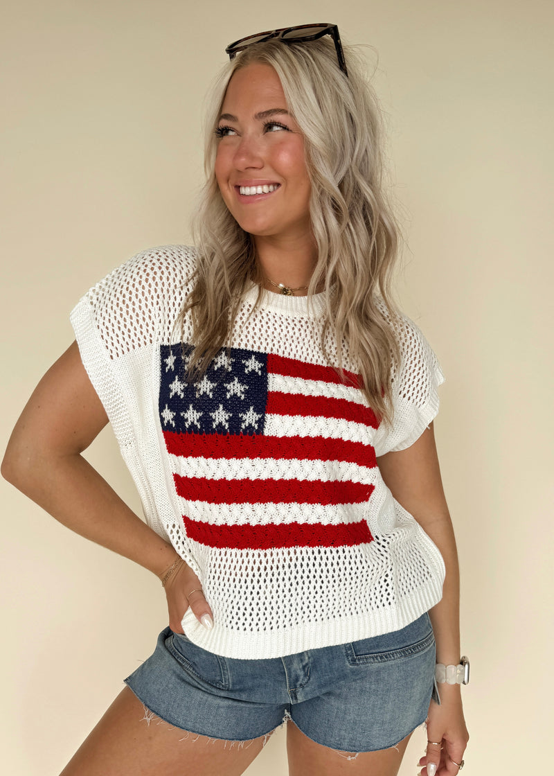 Americana Knit Top
