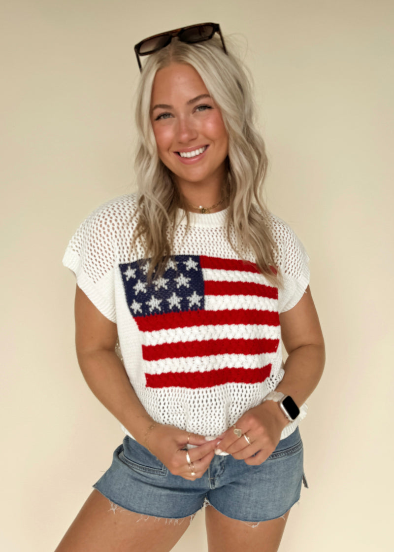 Americana Knit Top