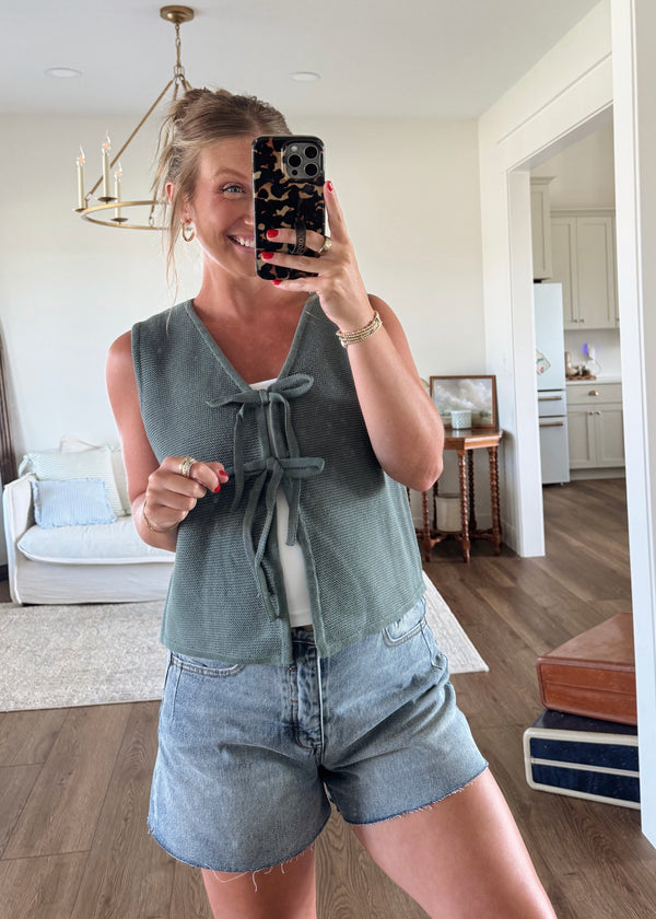 Taylor Knit Tank-Jade Green
