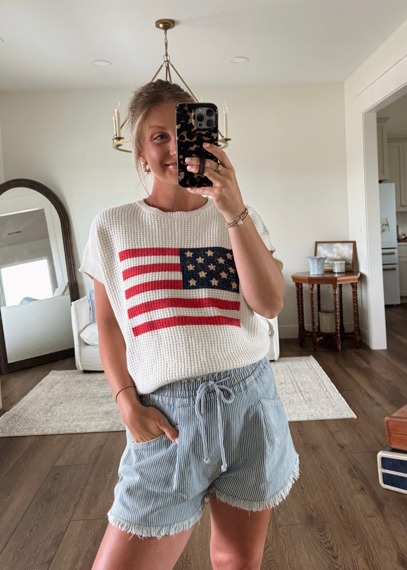 Stars & Stripes Waffle Top