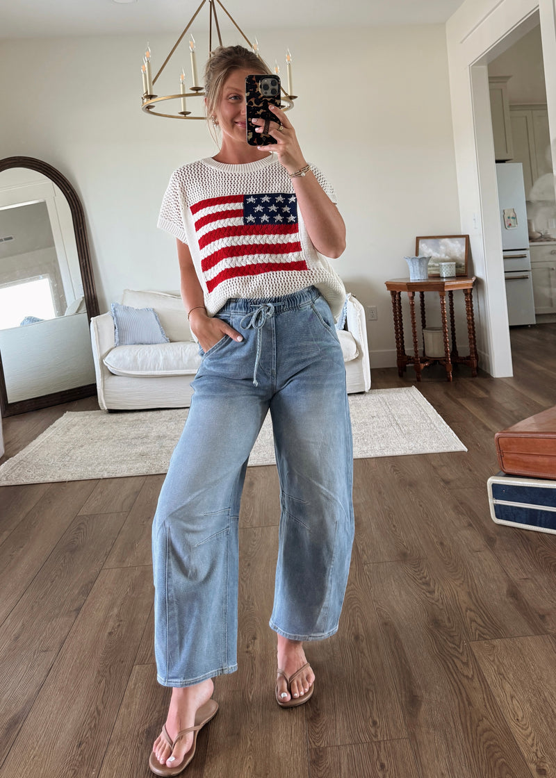 Americana Knit Top