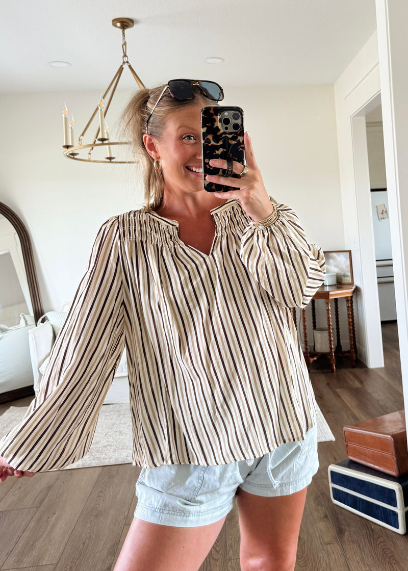 Kenna Striped Blouse