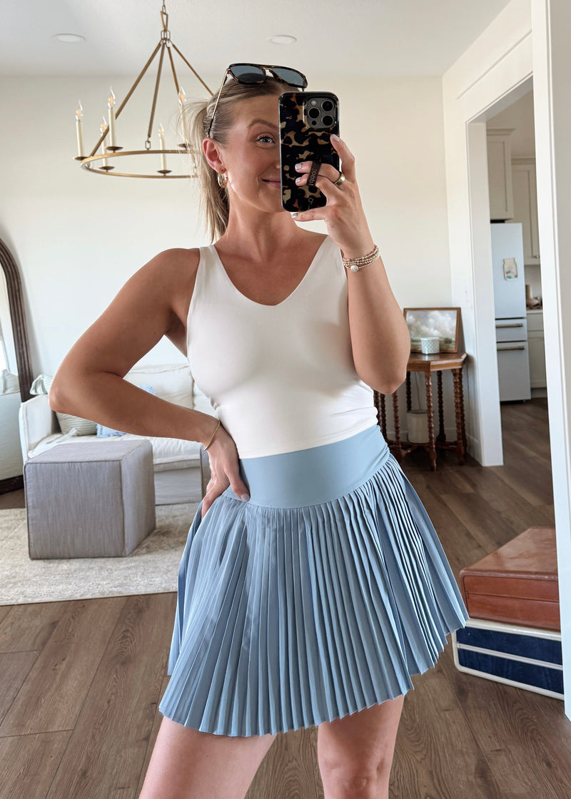 Sky Pleated Skort