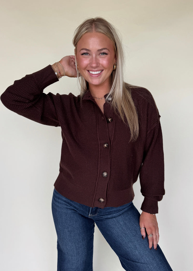 Chocolate Brown Cardi Sweater