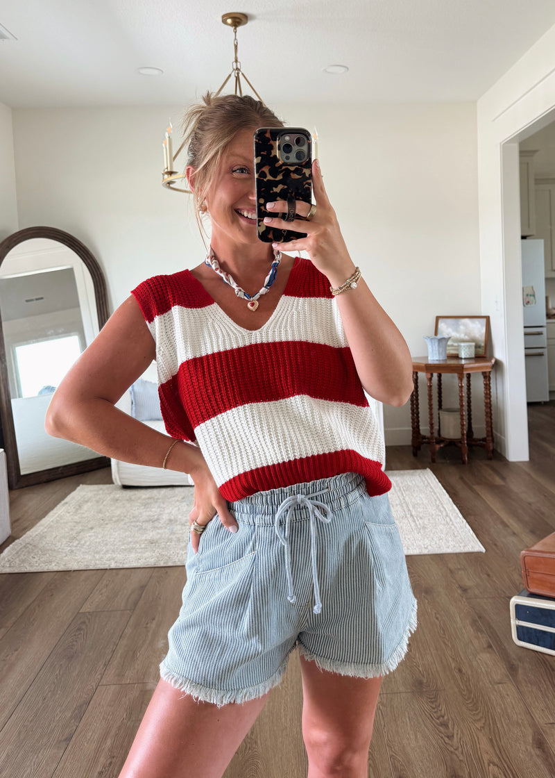 Red White & Stripes Tank