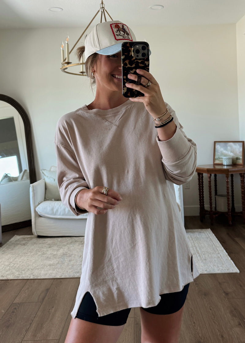 Summer Nights Top- Taupe