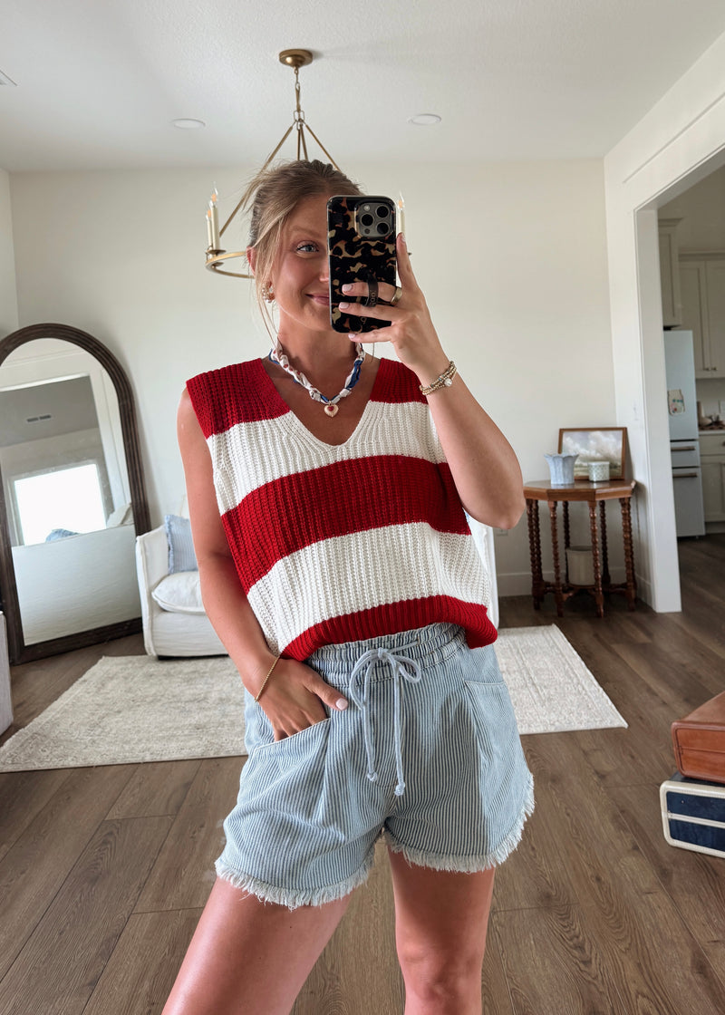 Red White & Stripes Tank