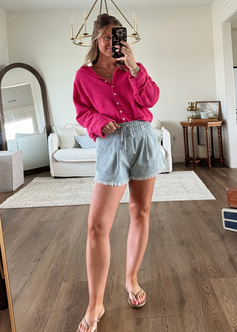 Grace Cardi Top- Fuchsia