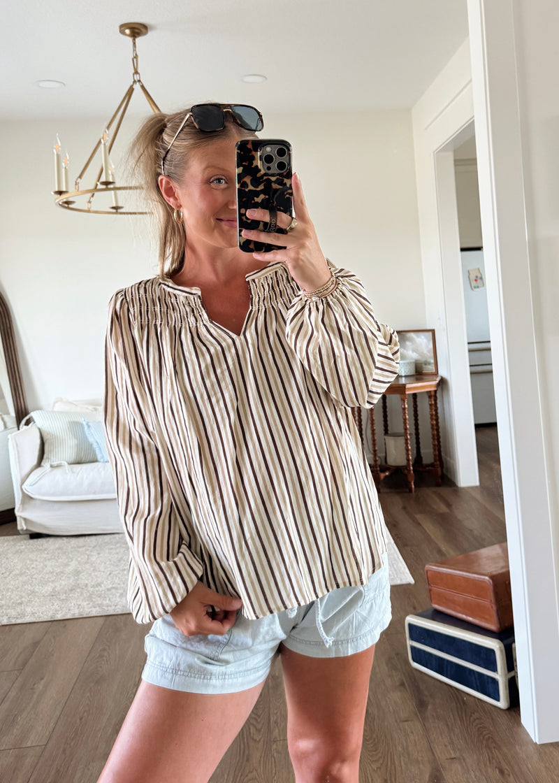 Kenna Striped Blouse