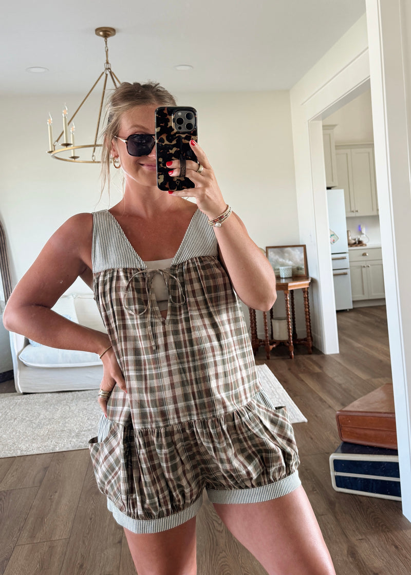 Palmer Plaid Romper
