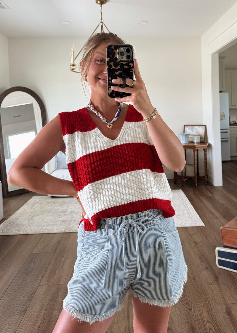 Red White & Stripes Tank